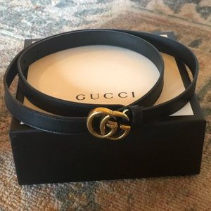 Authentic Gucci GG Skinny Belt – Size 95